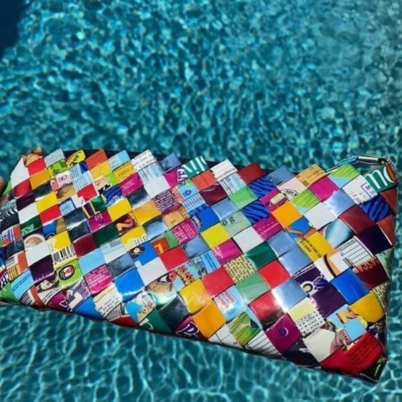 Recycled Candy Wrapper Handmade Purse Size Small - Picture 4 of 15